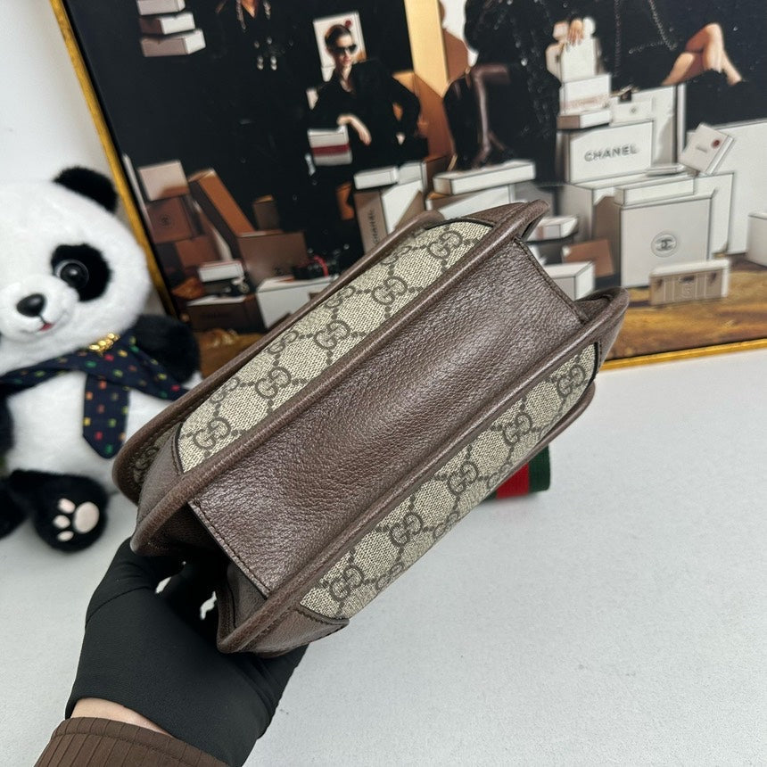 Gucci Ophidia Beige Crossbody Bag Brown