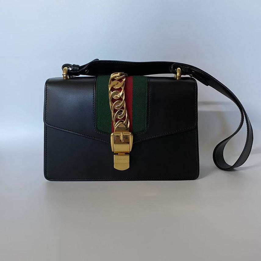 Gucci Dionysus Black Leather Crossbody Bag