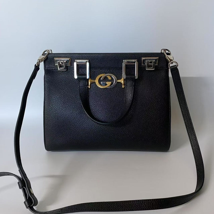 Gucci GG Marmont Black Leather Crossbody Bag