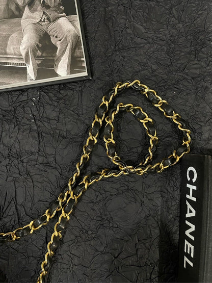 Chanel Pineapple Black Gold Crossbody Bag
