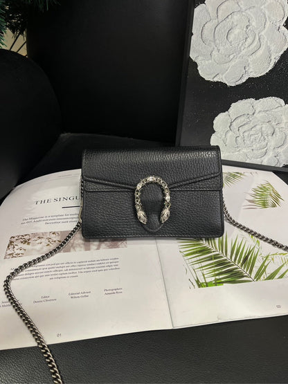 Gucci Black Mini Dionysus WOC Crossbody Bag