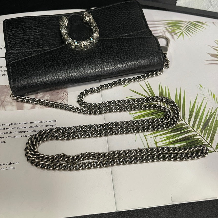 Gucci Black Mini Dionysus WOC Crossbody Bag