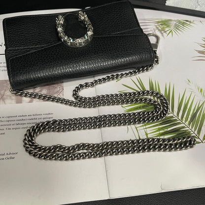 Gucci Black Mini Dionysus WOC Crossbody Bag