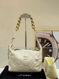 Chanel Beige Quailted Shoulder Bag - Iconic Style with Classic Chain Straps