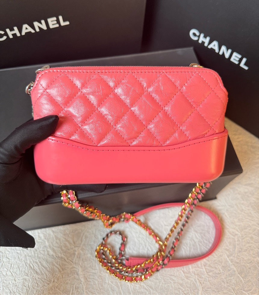 Chanel Mini Gabrielle Calfskin Pink Crossbody Bag