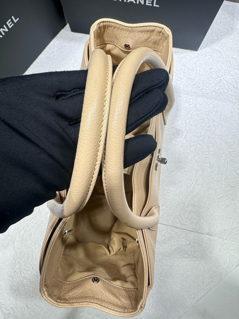 Chanel Caviar Beige Luxury Handbag Style