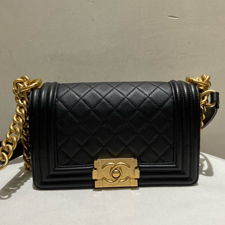 Chanel Le Boy Black Small Calfskin Crossbody Bag