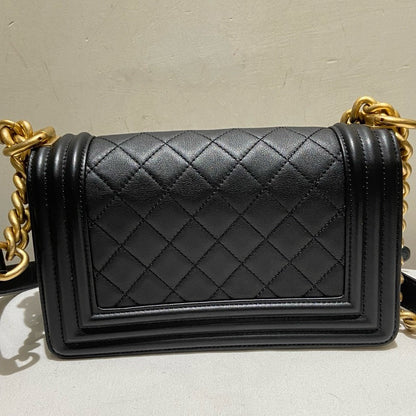 Chanel Le Boy Black Small Calfskin Crossbody Bag
