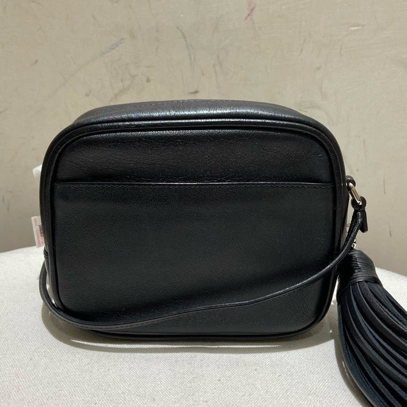 YSL Camera Bag Tassels Crossbody Bag in Black Leather