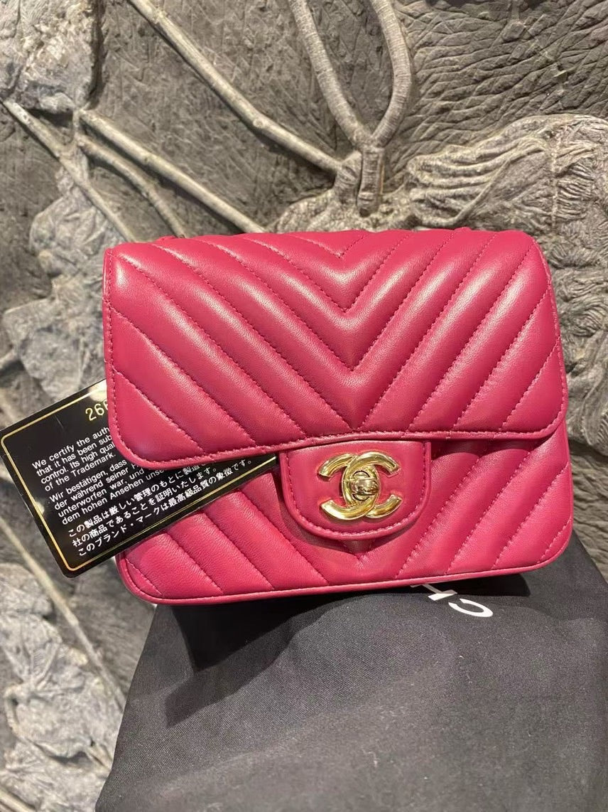 Chanel Pink Quilted Leather Mini Crossbody Bag