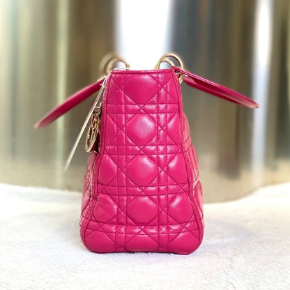 Dior Lady Crossbody Bag in Pink Leather