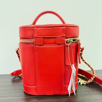 Chanel Lambskin Van 2way Bag Series 27 Red Crossbody Bag