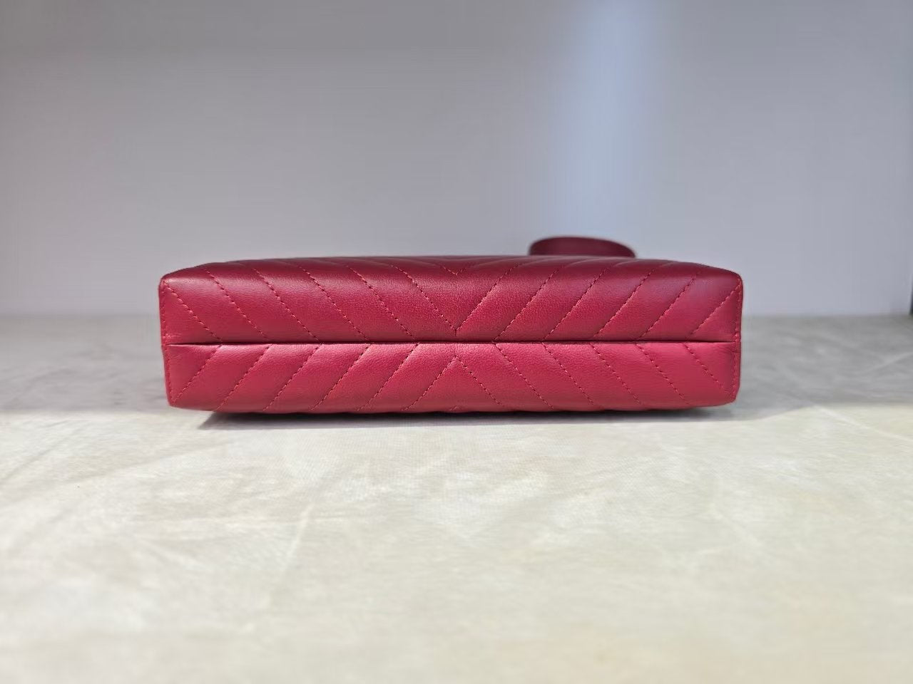 Chanel Signature Crossbody Bag Red Leather