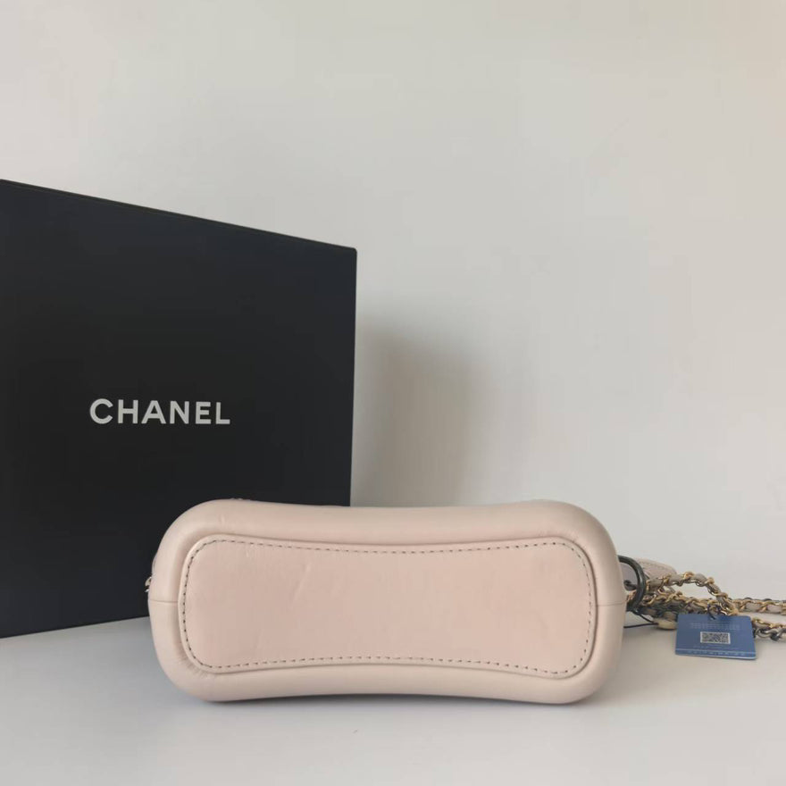 Preloved Chanel Gabrielle Bag Quilted Beige Crossbody