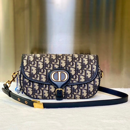 Dior Bobby Crossbody Bag in Blue Jacquard Canvas