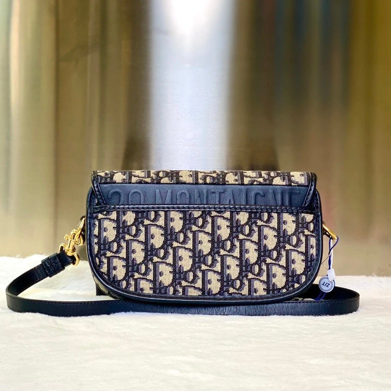 Dior Bobby Crossbody Bag in Blue Jacquard Canvas