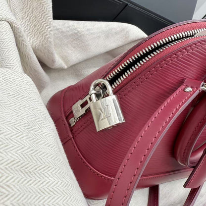 Louis Vuitton Alma BB Two-Way Bag in Rose Pink Epi Leather