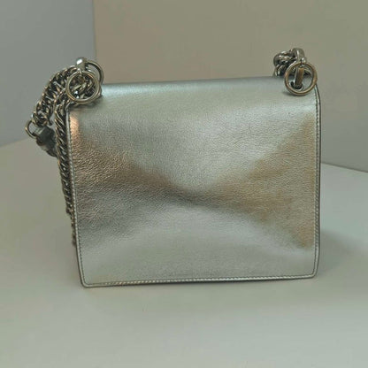 Fendi Kani Silver Shoulder Bag  Stylish Designer Handbag