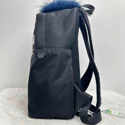 Fendi Monster Black & Pink Nylon Leather Trim Backpack BJ1101504030