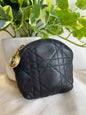 Dior Cannage Lamb-Skin Pouch Re99216600 Black Clutch