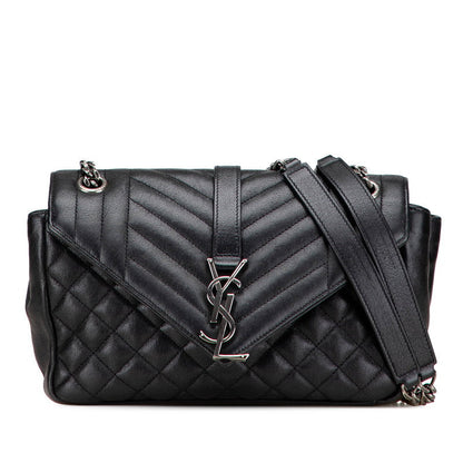 Saint Laurent Satchel Small YSL Logo Leather 2Way Bag