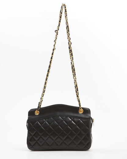 Chanel Black Lambskin 24K GHW Chain Bag
