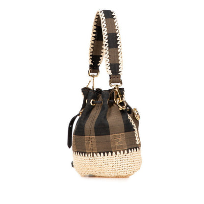 Fendi Zucca Canvas Leather 2Way Bag