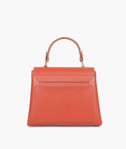 Rust mini top-handle bag