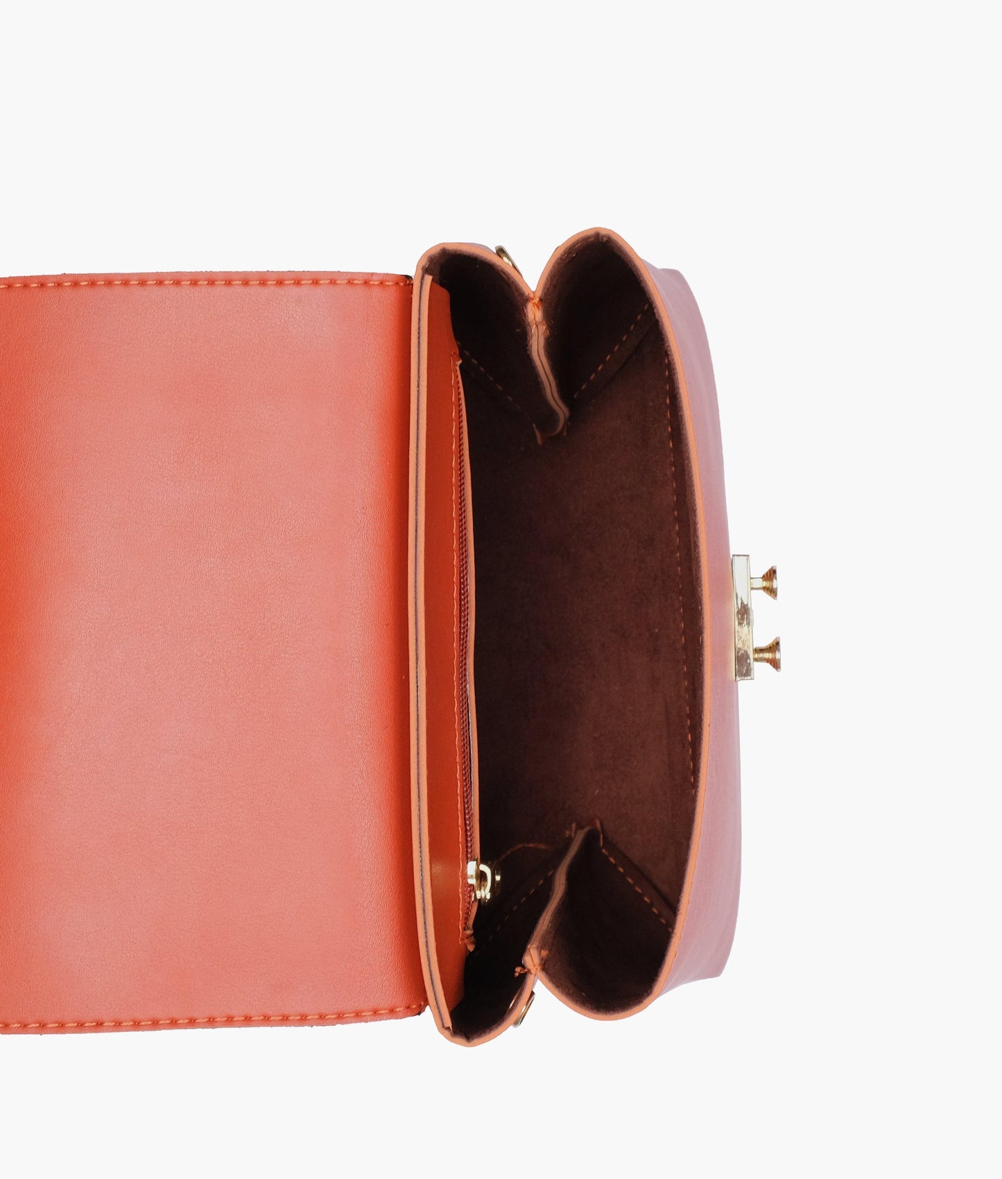 Rust mini top-handle bag