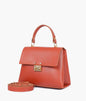 Rust mini top-handle bag