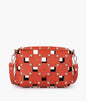 Rust rivet cross-body bag