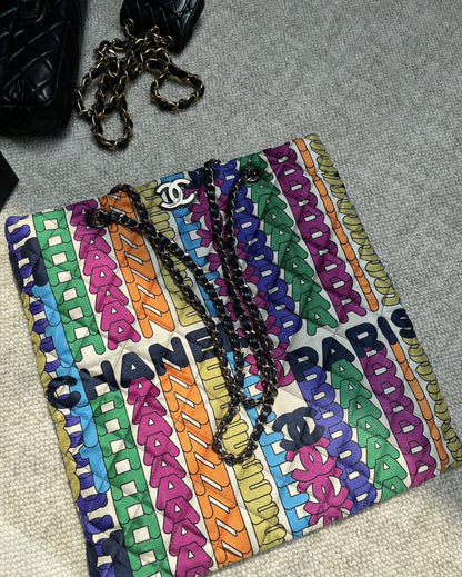 Chanel Rainbow Graffiti Tote Bag