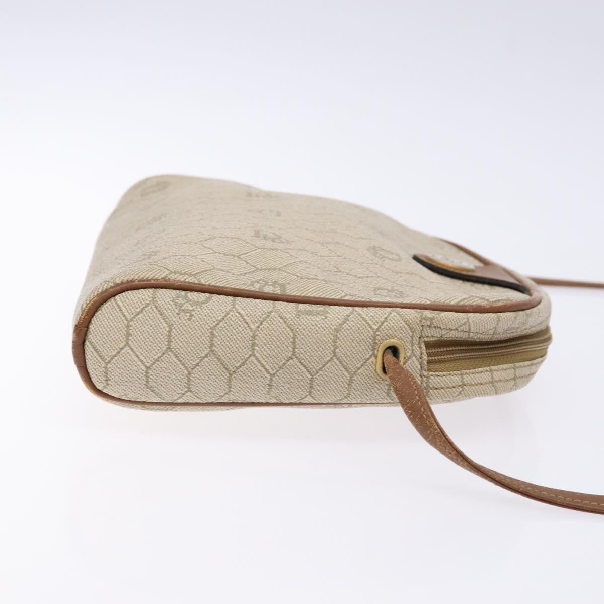 Christian Dior Honeycomb Shoulder Bag Canvas Beige Canvas Bag Style 2