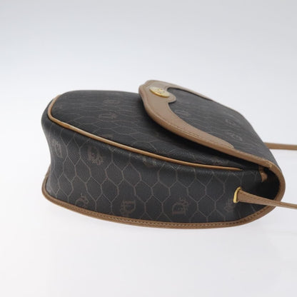 Christian Dior Honeycomb Shoulder Bag Canvas Black Canvas Bag Canvas
