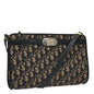 Christian Dior Trotter Shoulder Bag Canvas Navy Canvas Bag