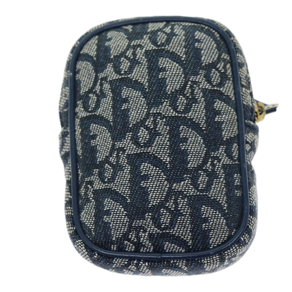 Christian Dior Trotter Pouch Canvas Navy Canvas Clutche Pouche Bag