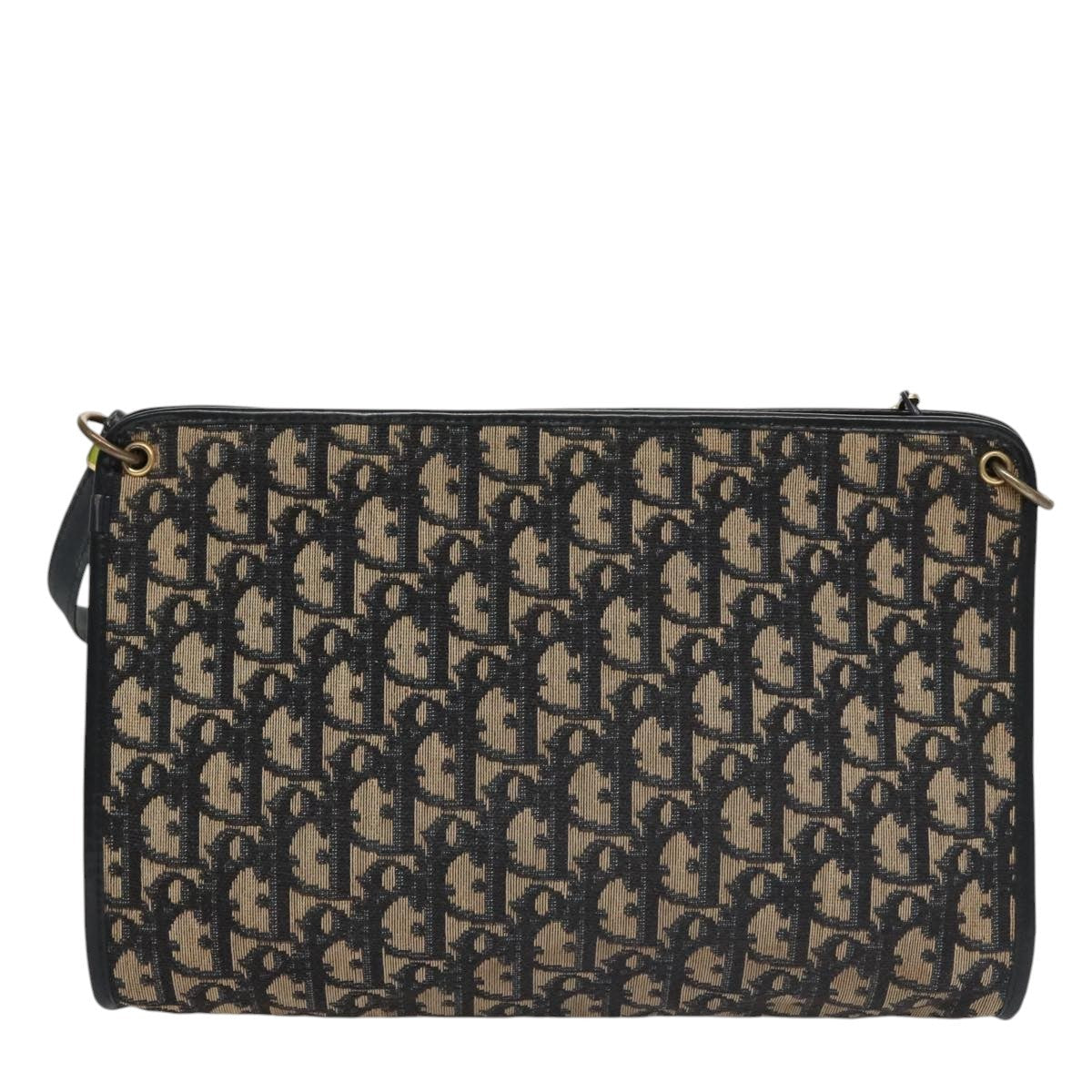 Christian Dior Trotter Shoulder Bag Canvas Navy Canvas Bag ()