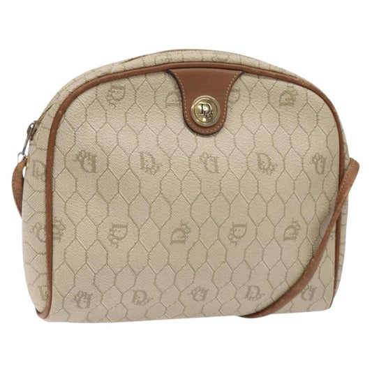Christian Dior Honeycomb Shoulder Bag Canvas Beige Canvas Bag ()