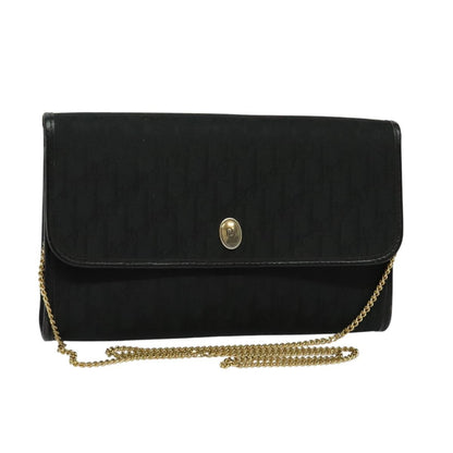 Christian Dior Trotter Crossbody Bag Canvas Black Canvas Shoulder Bag Bag Canvas