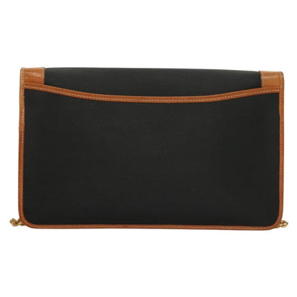 Christian Dior Cd Chain Flap Shoulder Bag Canvas Black Pvc Shoulder Bag Bag