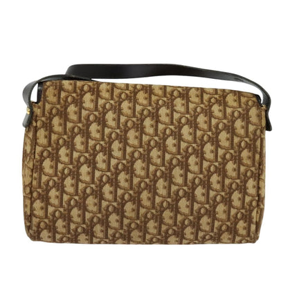 Christian Dior Trotter Flap Shoulder Bag Canvas Brown Canvas Bag