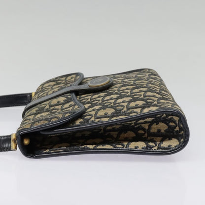 Christian Dior Flap Crossbody Bag Canvas Navy Canvas Shoulder Bag Bag ()
