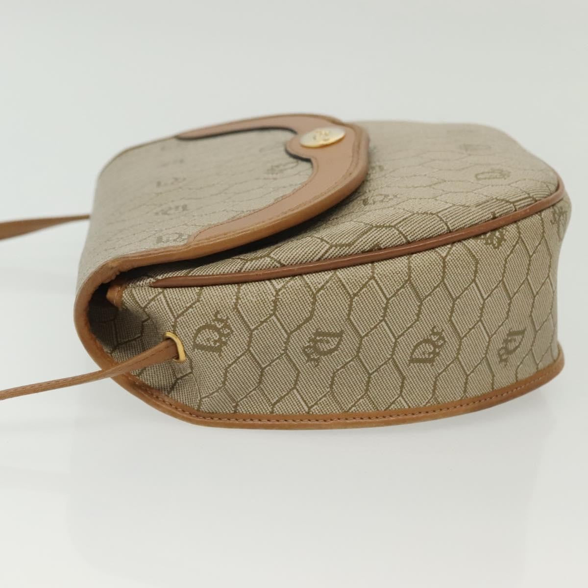 Christian Dior Honeycomb Shoulder Bag Canvas Beige Canvas Bag Canvas