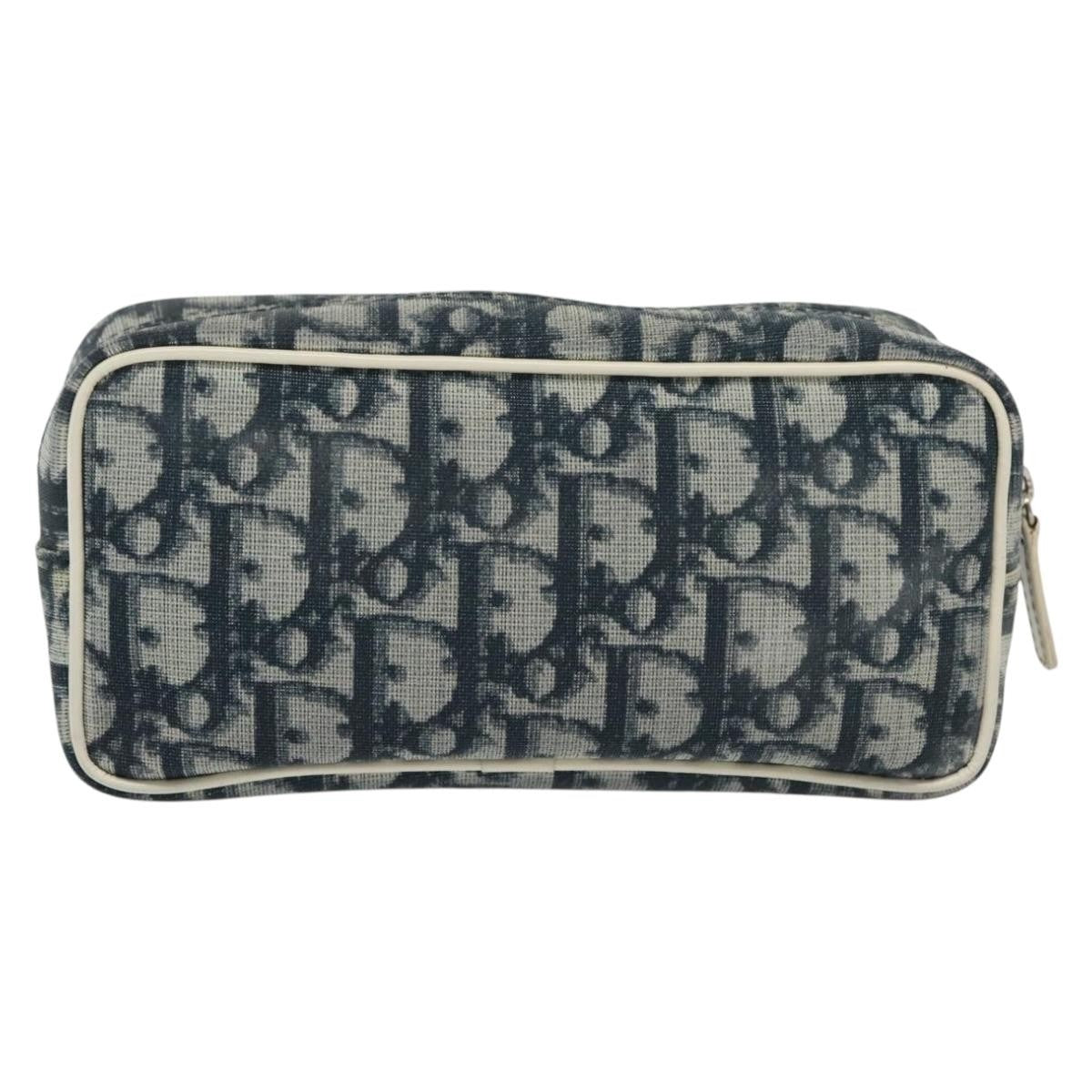 Christian Dior Trotter Pouch Diorissimo Canvas Navy Canvas Clutche Pouche Bag Canvas