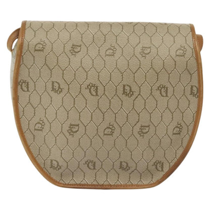 Christian Dior Honeycomb Shoulder Bag Canvas Beige Canvas Bag Canvas