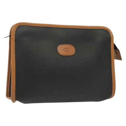 Christian Dior Homme Zip Around Pouch Leather Black Pvc Clutche Pouche Bag