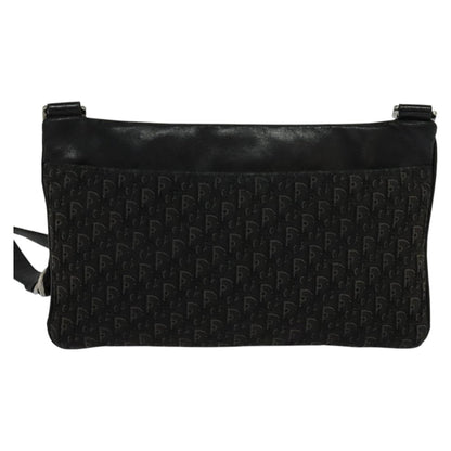 Christian Dior Trotter Shoulder Bag Canvas Black Canvas Shoulder Bag Bag