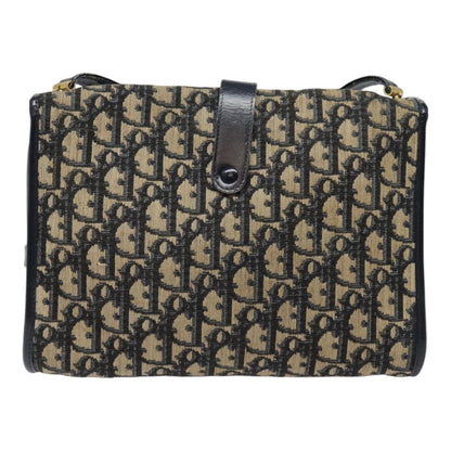Christian Dior Flap Crossbody Bag Canvas Navy Canvas Shoulder Bag Bag ()