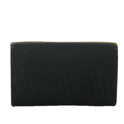 Christian Dior Trotter Crossbody Bag Canvas Black Canvas Shoulder Bag Bag
