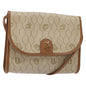 Christian Dior Honeycomb Flap Crossbody Bag Coated Canvas Beige Pvc Bag